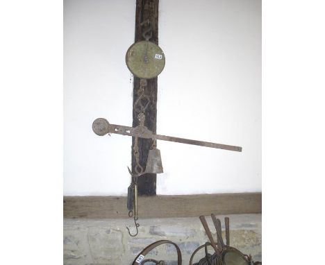 Salter scales, steelyard scales, weight and 2 further scales