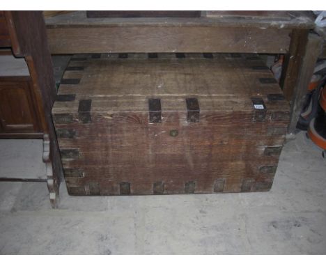 Wooden and steel banded trunk
