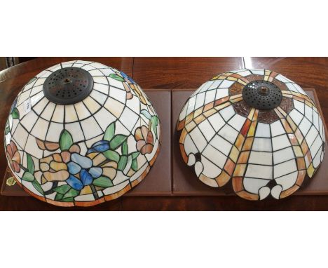 Two Tiffany style light shades (2) Condition Report: Available upon request