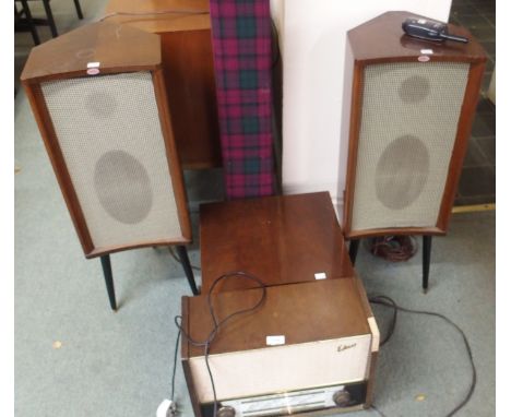 A Capitol record player with twin speakers and an Ekco radio (4) Condition Report: Available upon request