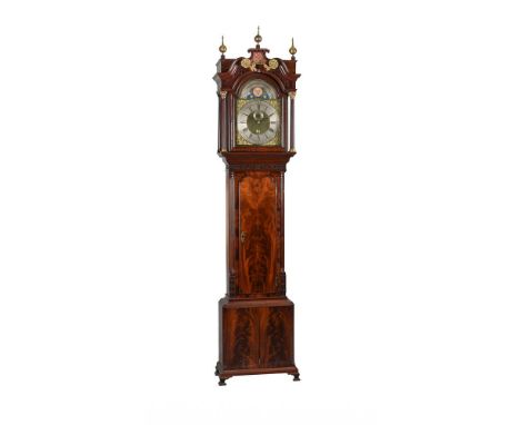 A GEORGE III MAHOGANY EIGHT-DAY LONGCASE CLOCK WITH MOONPHASEJames Sandiford, Manchester, circa 1780The four pillar inside co