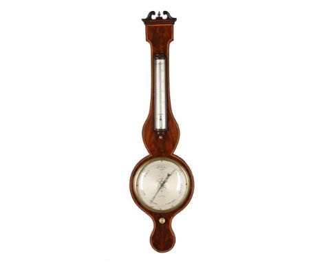Y A REGENCY MAHOGANY MERCURY WHEEL BAROMETERC. Tagliabue, London, circa 1825The 8 inch circular silvered register engraved wi