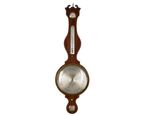 Y A GEORGE III MAHOGANY MERCURY WHEEL BAROMETER WITH TWELVE-INCH DIALG. Ronchetti, Manchester, circa 1800The 12 inch circular