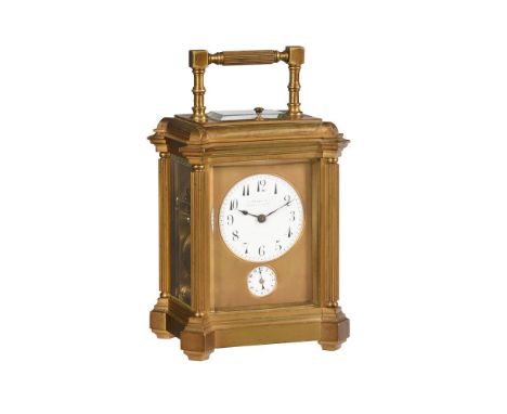 A FINE FRENCH GRANDE-SONNERIE STRIKING AND REPEATING CARRIAGE CLOCK WITH ALARML. Leroy et Cie, Paris, circa 1900The eight-day