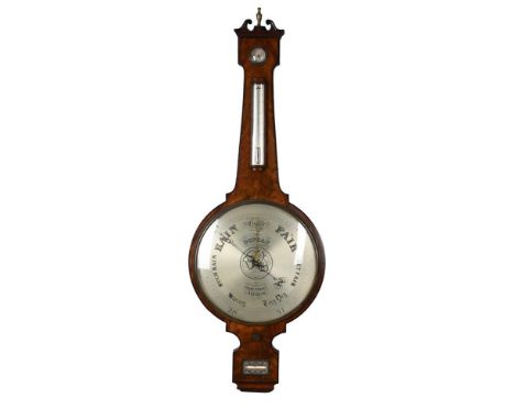 Y AN UNUSUAL VICTORIAN 'GIANT' MERCURY WHEEL BAROMETER WITH EIGHTEEN-INCH DIALDuncan, Aberdeen, mid 19th centuryThe 18 inch c