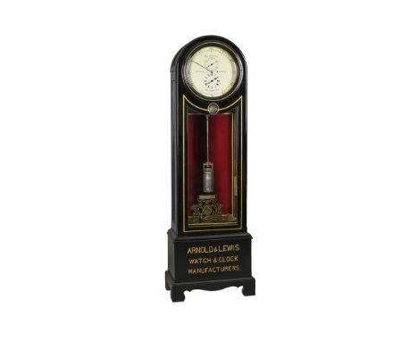 A VICTORIAN EBONISED LONGCASE 'SHOP' REGULATOR INCORPORATING GREENWICH MEAN TIME GALVANOMETERArnold and Lewis, Manchester, ci