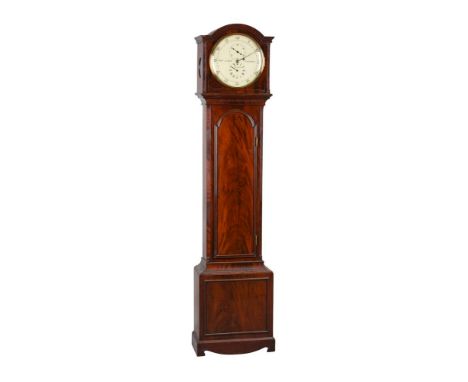 A REGENCY MAHOGANY PRECISION LONGCASE TIMEPIECERobert James, London, circa 1825The four pillar single-train movement with ste