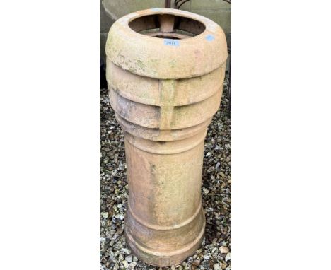 A chimney pot, stamped Bourne Valley Pottery, Poole, Dorset, 95 cm high 