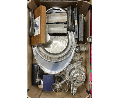 Assorted silver plate (box) 