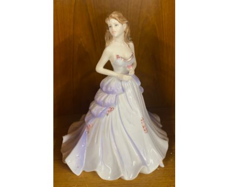 Vintage Coalport est 1750 Happy Anniversary Lady figure, height 22cm 