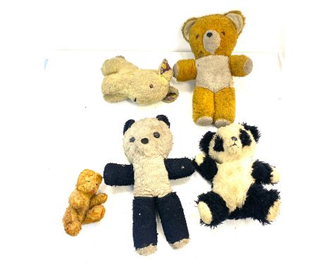 Selection 5 vintage teddies 