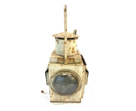 Vintage BR British Rail Brake Van Paraffin Lamp White 