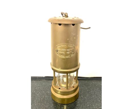 Vintage brass miners lamp 