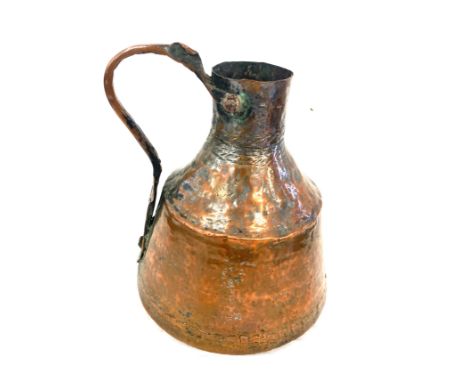 Vintage copper jug height approx 9.5 inches tall 