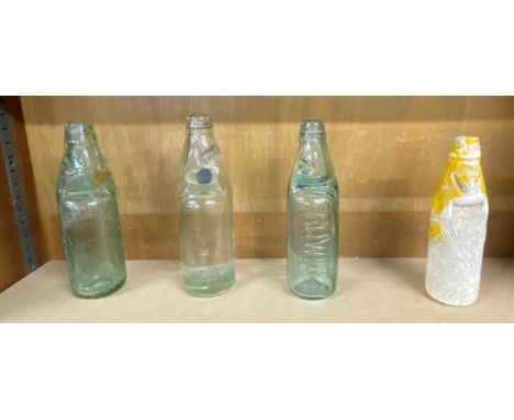 Selection of 4 vintage glass bottles 