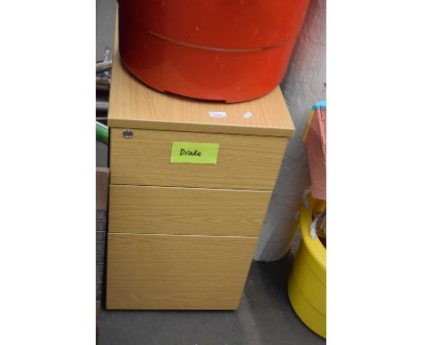 LIGHT WOOD FINISH OFFICE THREE DRAWER CHEST