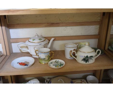 MIXED LOT CERAMICS TO INCLUDE ROYAL WORCESTER TEA POT
