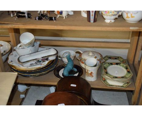 MIXED LOT CERAMICS, DECORATED PLATES, POOLE POTTERY, SEALION ETC