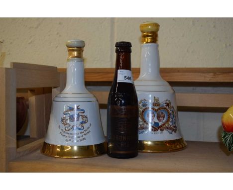 BELLS SCOTCH WHISKY DECANTERS, MARRIAGE OF PRINCE CHARLES AND LADY DIANA AND THE BIRTH OF PRINCE WILLIAM, BOTH FULL AND SEALE