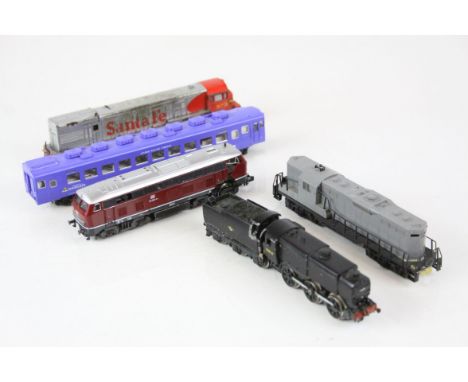 Five N gauge locomotives to include Kato, Trix, Grafar, J&amp;J and Fleischmann, condition varies 
