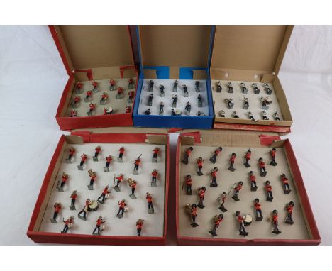 Metal Figures - 13 x Britains Bahamas Police Band, 21 x Britains Coldstream Guards Band, 21 x Britains Royal Marine Light Inf
