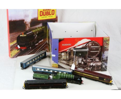 Triang OO gauge Pullman car set plus additional Triang power car, Hornby 4-6-2 Tornado, Lima EWS 60016 and Lima Prince Willia