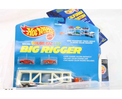 18 Carded Mattel Hot Wheels diecast models and multi car sets, circa 1990s, excellent  
