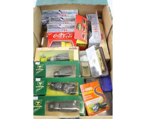 15 boxed/carded diecast models to include Solido Les Militaires Collection 1, Coca-Cola Dodge Bache, Solido  50th Anniversair