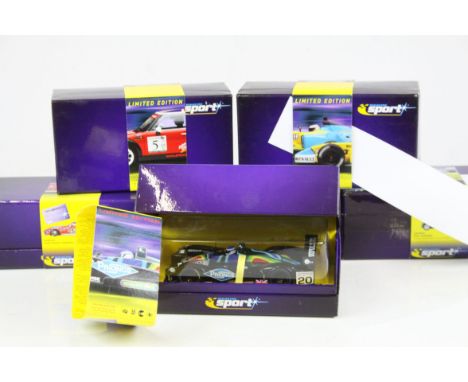 Six boxed Scalextric ltd edn Sport slot cars to include C2521A Lister Storm LMP Le Man 2003 No 20, C2502A Chevrolet Corvette 