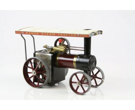 Mamod Steam Tractor TE1 in maroon, signs of use 