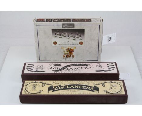 Two boxed Britains metal figure sets to include 8807 The Empress of India 21st Lancers and 8806 The Duke of Cambridge's Own 1