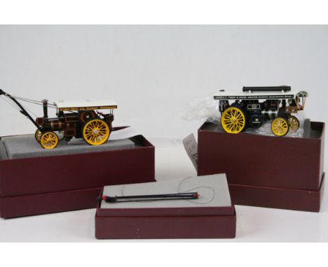 Three boxed Milestone Models Marshfield Bath 8 Miles diecast to include Burrell Crane Road Locomotive, Burrell Scenic Showman