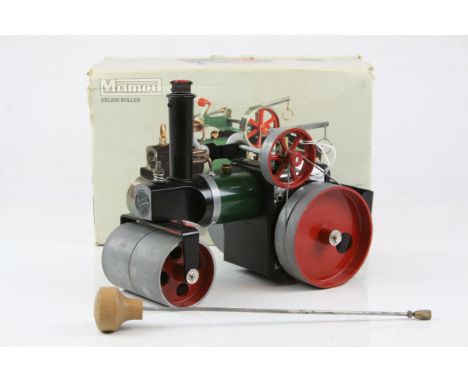 Boxed Mamod Steam Roller SR 1A, excellent condition, appearing unused, with steering rod, box gd