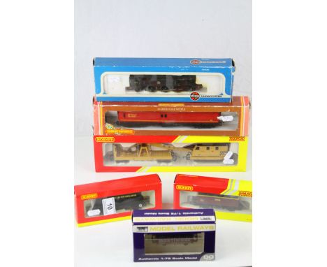 Boxed Airfix OO gauge 54151-4 Prairie Tank Locomotive 2-6-2 plus 5 x boxed items of rolling stock to include Hornby Railroad 
