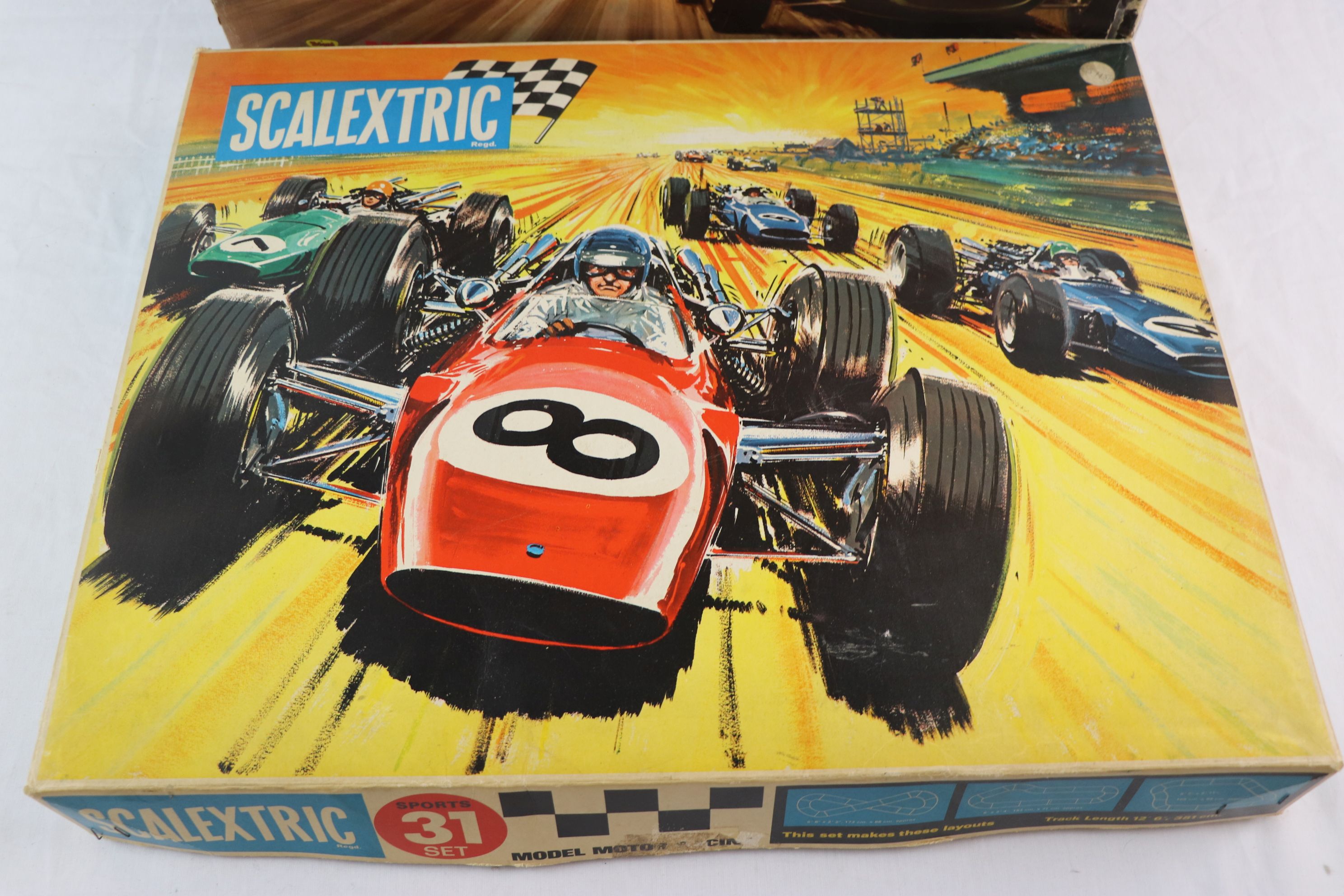 Scalextric two vintage boxed sets, Sports Set 31 & Set 32, both