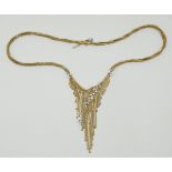1 Collier WG/GG 18ct. WELLENDORFF mit kleinen Brillanten wohl bis zu ca. 0,05ct., min. Tsp.