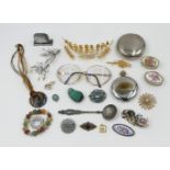1 Konv. Schmuck Mode/Metall u.a., z.T. mit Glas z.T. Halbedelsteine, je Asp./Gsp.
