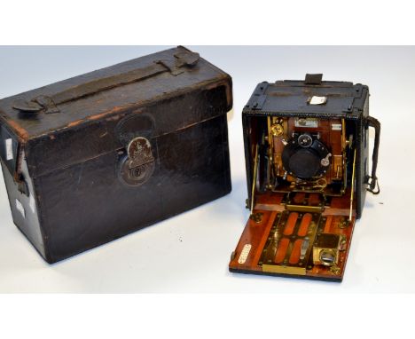 A Sanderson 'Regular' Model Camera, with Zeiss Kodak Anastigmat F-6.3 NO. 4 1578871 lens, cased