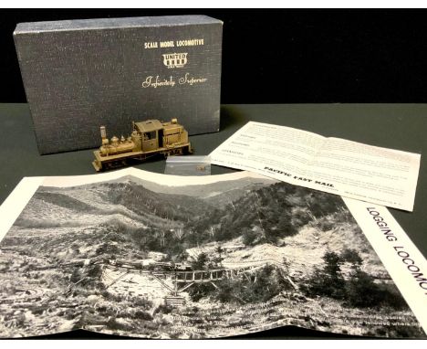 A United Scale Model Kanawha Exclusively for Pacific Fast Mail, Mich. - Cal. Lumber Co. HOn3 - Shay #2, 1979, unpainted brass