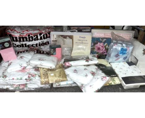 Textiles - various bedding original manufacturers packaging including Slumbalux &amp; Dorchester etc. 