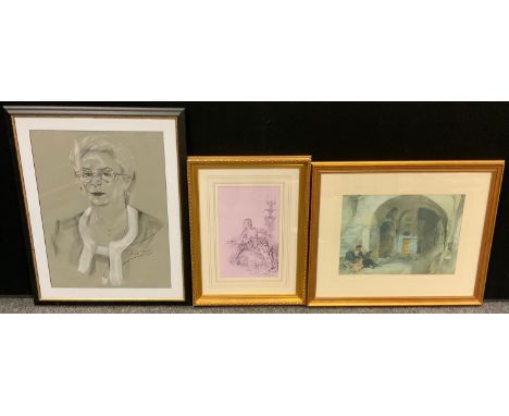 William Russel Flint, Madame Du Barry et Tenne Du Soir, coloured print, 37cm x 23cm, limited edition 318/850;  another, 31cm 