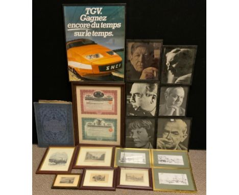 Engravings and Prints - Manchester;  Stockport Viaduct;  Great Cornard, Suffolk;  monochrome images, Graham Greene, Evelyn Wa
