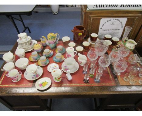 Mixed ceramics and glassware to include a Japanese coffee set, a Poole coffee set and other items