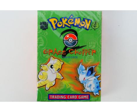 POKEMON - NINTENDO - Pokemon trading cards - Grass Chopper Base Set 2 theme deck. The set appears to be factory sealed in its