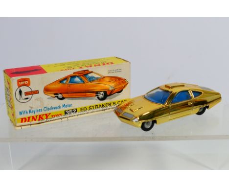 Dinky Toys - A boxed Dinky Toys #352 Ed Straker's Car. The model in gold with blue interior , has a few small age related mar
