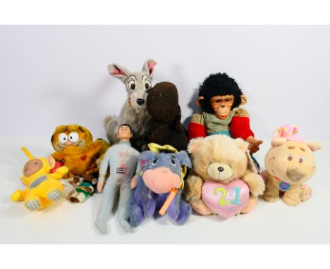 Merrythought - Disney - The Wombles - A collection of soft toys including a Merrythought Poodle, Scrappy Doo, Garfield, Mr Sp
