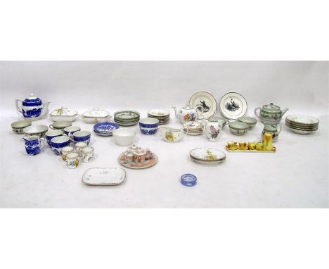 Assorted miniature china to include blue and white part tea service, Japanese part service and other items   