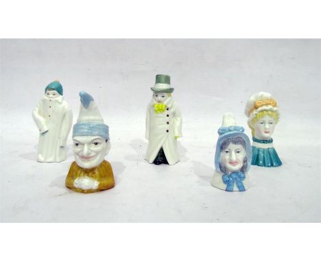 Royal Worcester 'Punch', Royal Worcester 'Mrs Caudle', Royal Worcester 'Mop Cap', Royal Worcester 'Budge' and Royal Worcester
