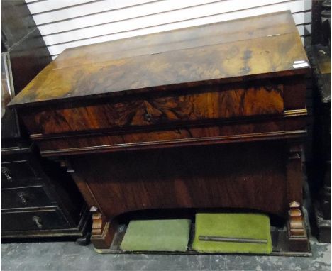 19th century burr walnut cased harmonium made by Trayser & Company, Stuttgart and supplied by Patersons & Sons, Edinburgh & G