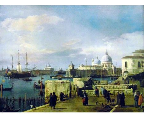 After Canaletto Colour print on board Venetian scene, 67cm x 90cm 